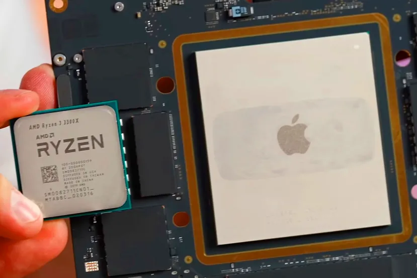 El Apple M1 Ultra tiene un tamaño de casi 3 veces un procesador AMD Ryzen