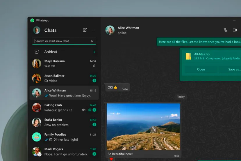 La nueva aplicación de WhatsApp para Windows permite enviar y recibir mensajes sin el teléfono conectado