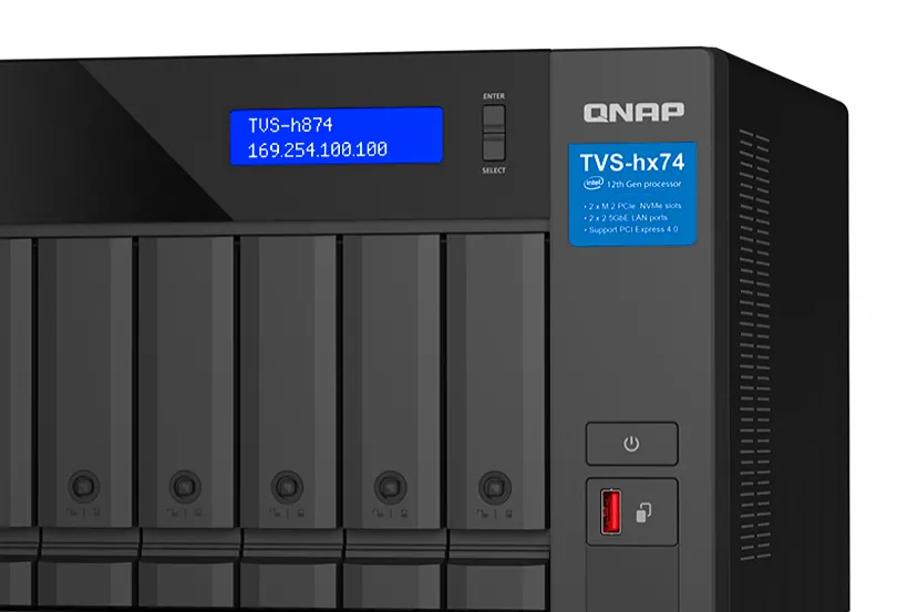 Nuevo NAS de QNAP TVS-h874 con hasta un Intel Core i9 12 Gen y 64 GB de memoria DDR4