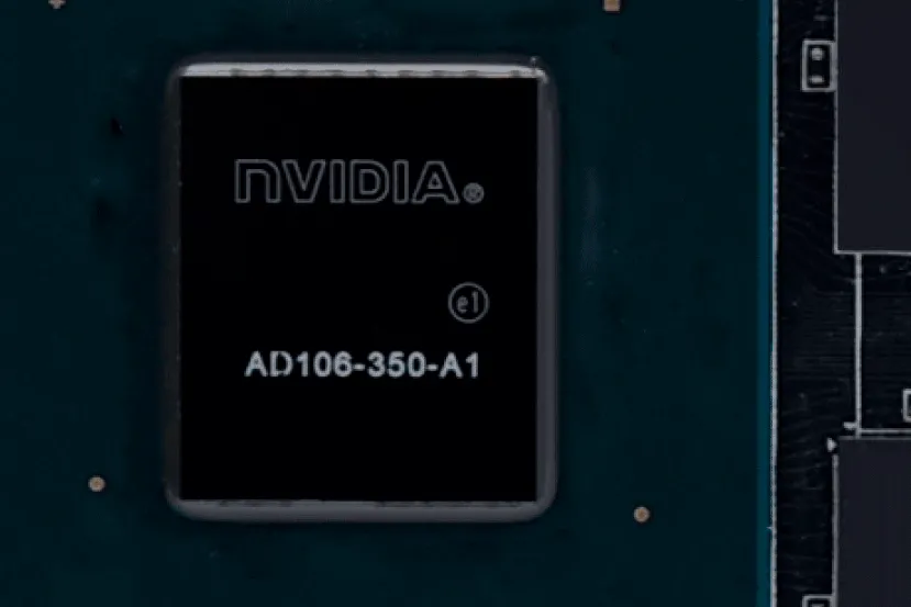 Filtrada una fotografía de la GPU AD106-350 que llevará la NVIDIA RTX 4060 Ti