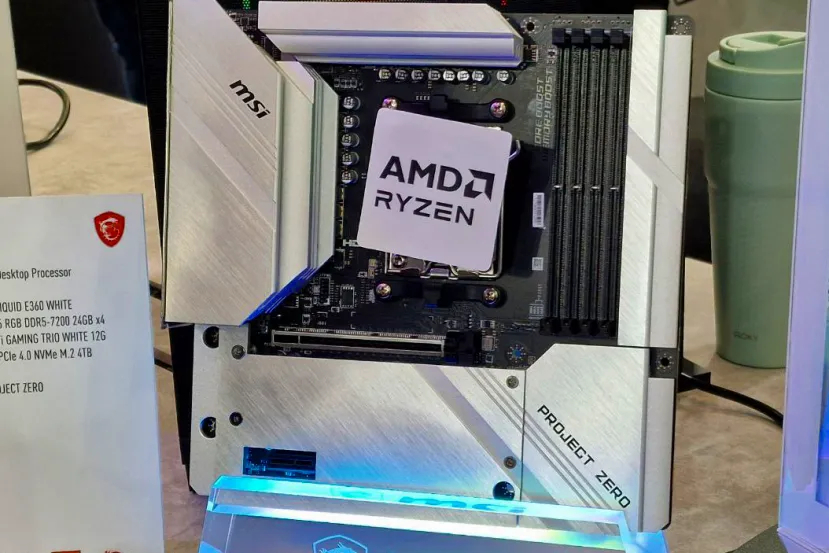 MSI muestra la placa Project Zero para AMD AM5 con todos los conectores en la parte trasera