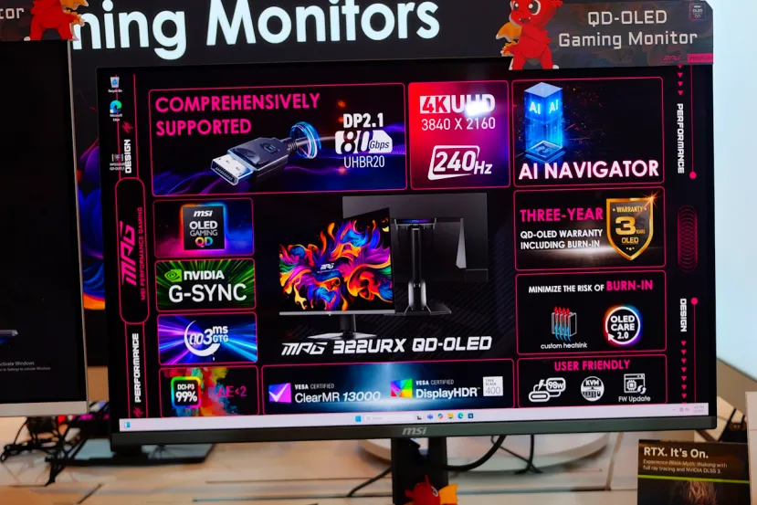 MSI nos deja impresionados con el nuevo monitor MPG 322URX QD-OLED