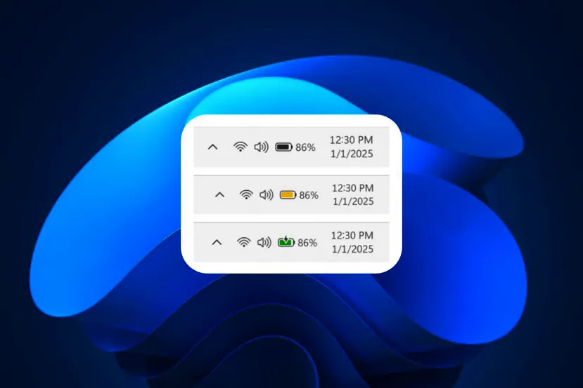 Se acabó el icono blanco: la batería de Windows 11 se actualiza con colores y porcentaje en la barra de tareas