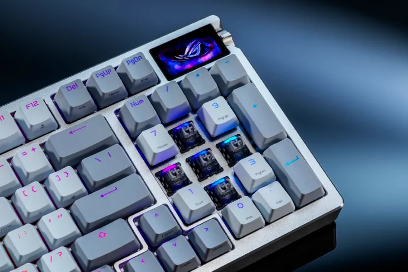 ASUS lanza en Europa su nuevo teclado gaming de 400 euros con interruptores magnéticos y una pantalla OLED