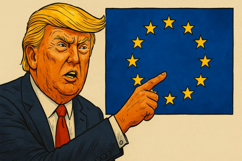 Trump apunta a la UE con un paquete de presión: más aranceles, límites a exportaciones de chips y sanciones por la DSA
