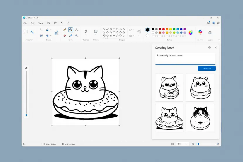 El Bloc de notas mejora su soporte Markdown y acelera su IA. Paint estrena un generador de dibujos para colorear