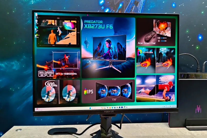 Los 1.000 Hz ya están aquí: Así es el nuevo monitor gaming Predator XB273U F6 con modo dual