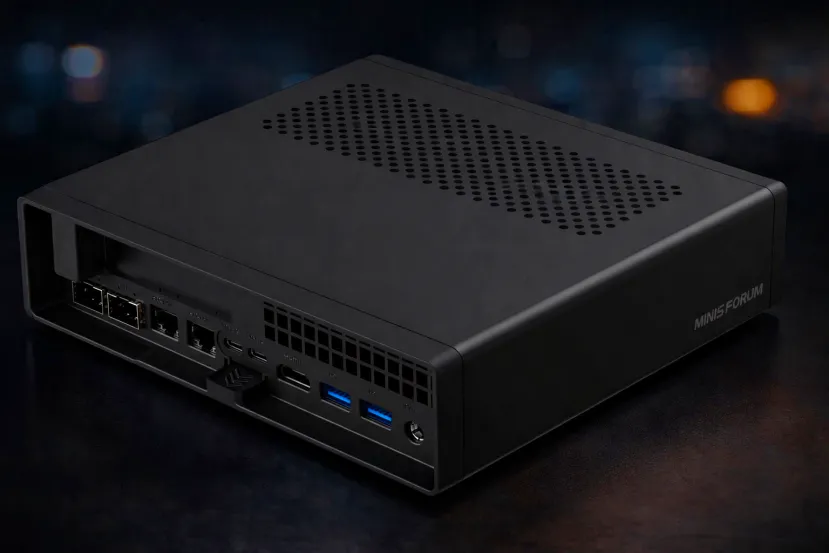 Minisforum convierte su MS A2 en un mini PC con ambición de laboratorio: Ryzen 9 9955HX, doble 10GbE SFP+ y expansión PCIe