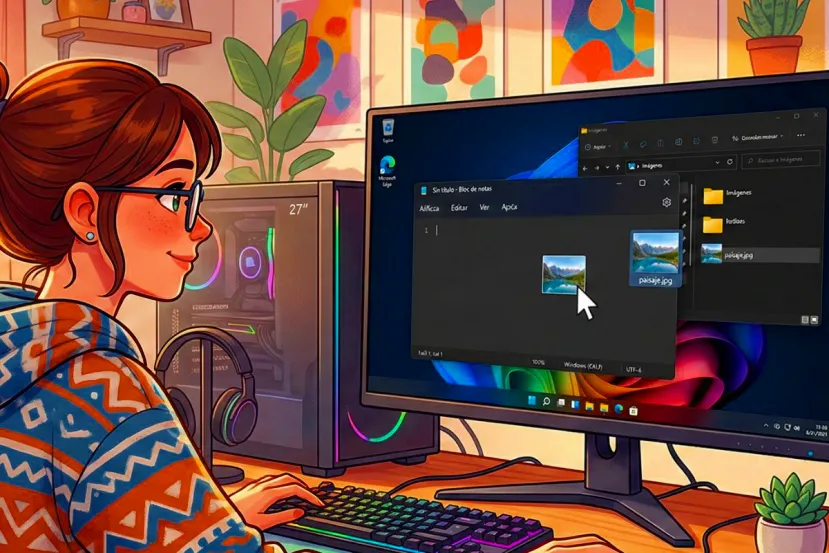 El Bloc de notas de Windows 11 sigue perdiendo su esencia minimalista: pronto soportará imágenes para llenar el vacío de WordPad