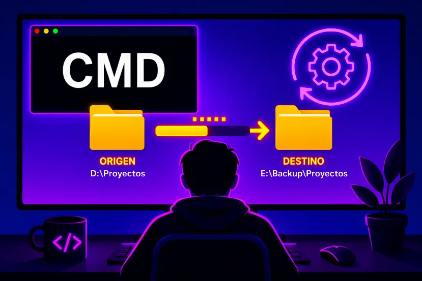 Cómo crear copias de seguridad automatizadas con comandos y sin apps en Windows 11