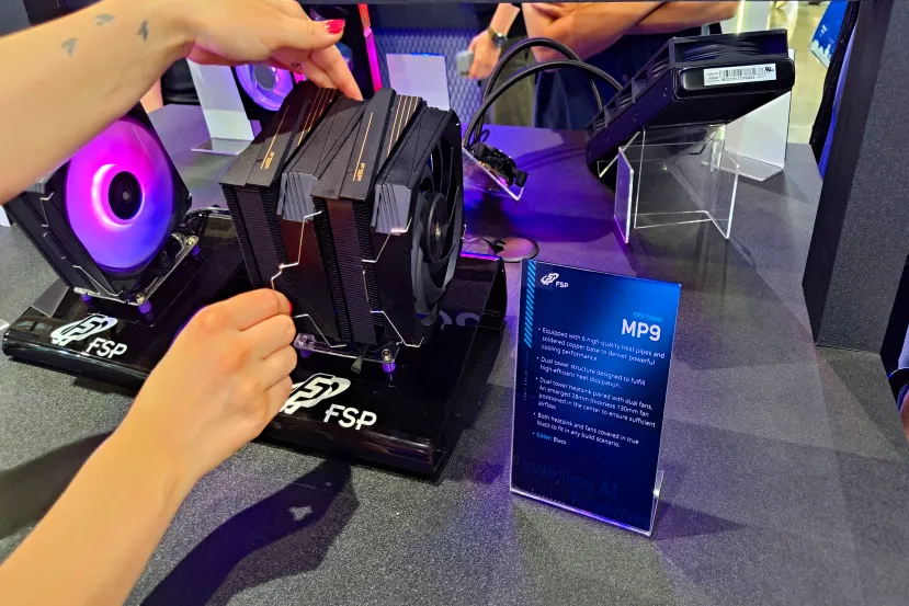 El FSP MP9 llega con doble torre, 6 heatpipes y dos ventiladores de 28 y 30 mm para reforzar la gama de refrigeración por aire