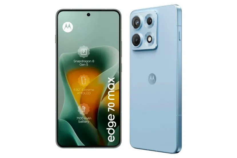 Se filtran nuevos renders del Motorola Edge 70 Max con Snapdragon 8 Gen 5, batería de 7.100 mAh y carga Qi2