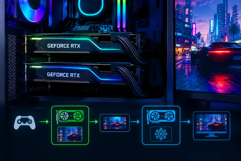 ¿Volverá la doble GPU en los PCs Gaming? Un mod permite separar el renderizado neuronal de DLSS 5 a una segunda tarjeta gráfica
