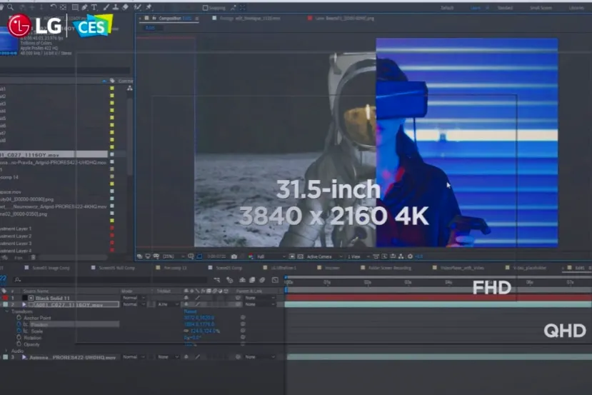 LG anuncia su primer monitor OLED con resolución 4K, HDR y 99% de cobertura Adobe RGB