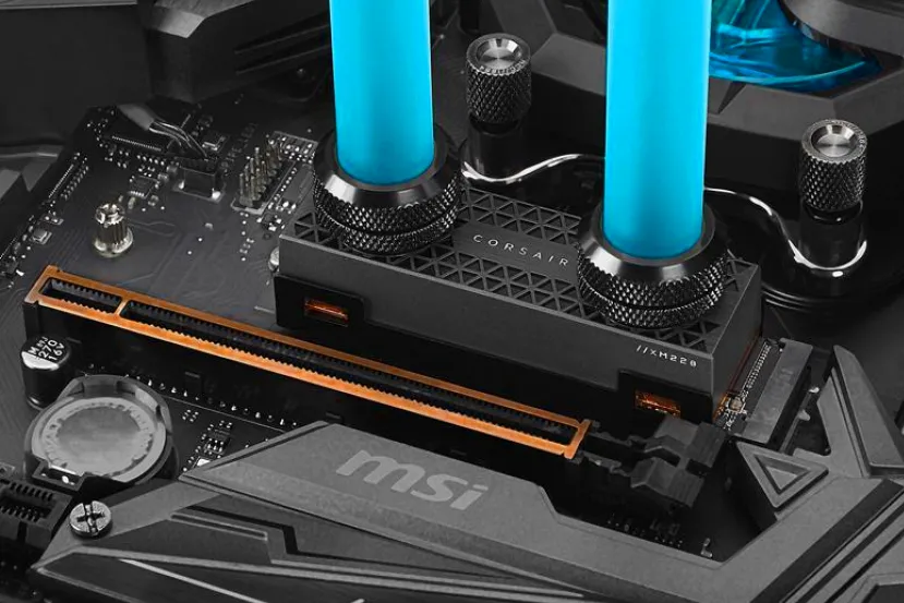 Corsair prepara el SSD NVMe 1.4 MP600 PRo HydroX con refrigeración líquida