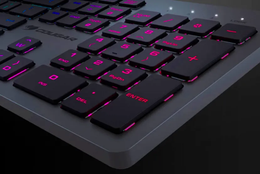 El teclado Cougar VANTAR AX BLACK tiene solo 15 mm de grosor e iluminación RGB por tecla
