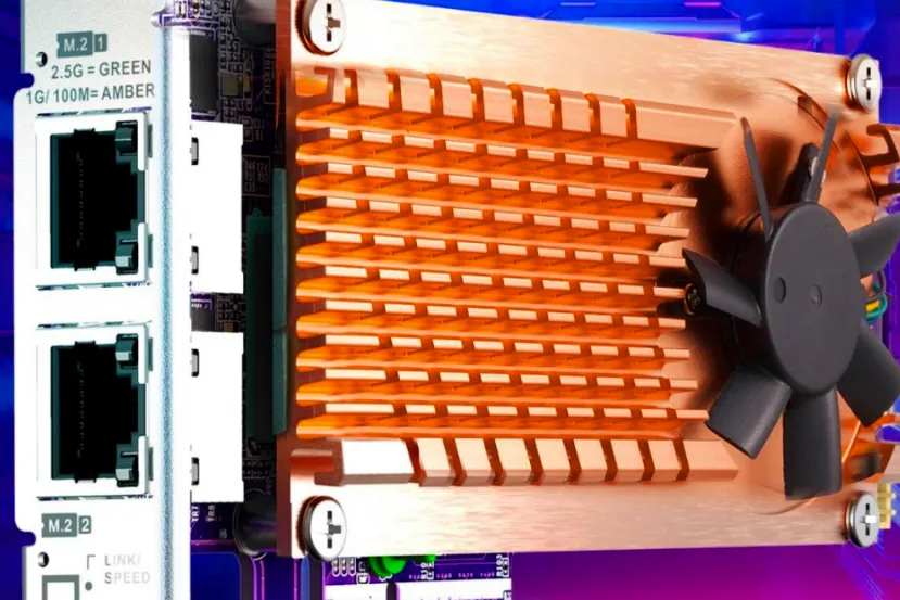 La QNAP QM2-2P2G2T es una tarjeta de expansión PCIe con dos M.2 NVMe y dos Ethernet a 2,5Gbps