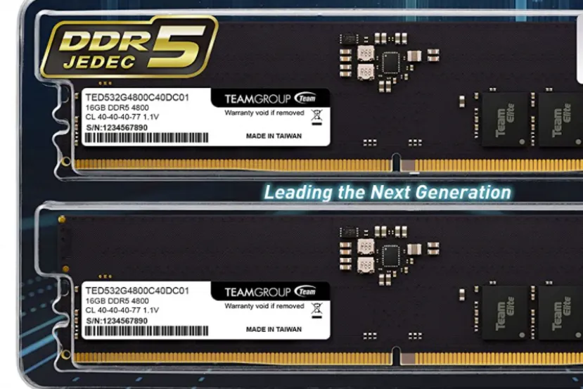Ya a la venta los primeros módulos de RAM DDR5 de la mano de TeamGroup