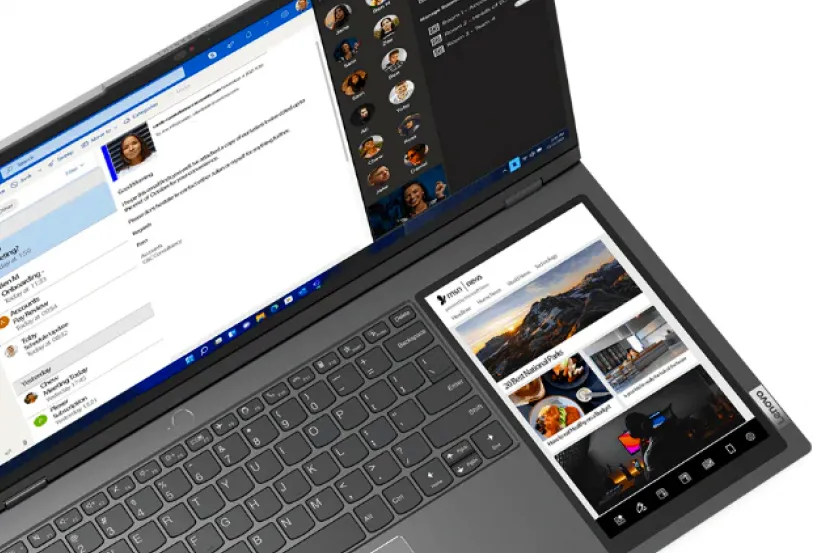 El portátil Lenovo ThinkBook Plus incluye una pantalla secundaria de 8" para diseñadores