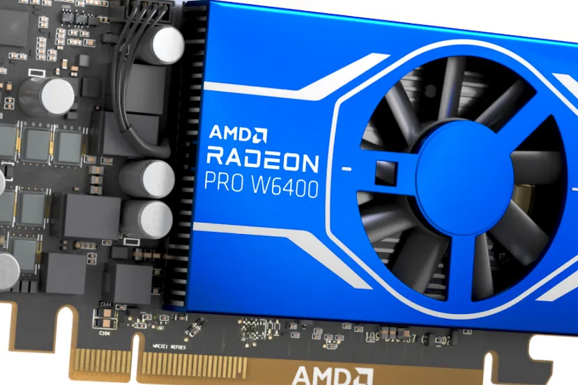 La AMD Radeon PRO W6400 con GPU Navi 24 ofrece más de 3,5 TFLOPS en FP32 con un TDP de 50W