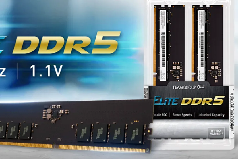Nuevos módulos de RAM DDR5 TEAMGROUP Elite a 5.600 MHz y 1,1v