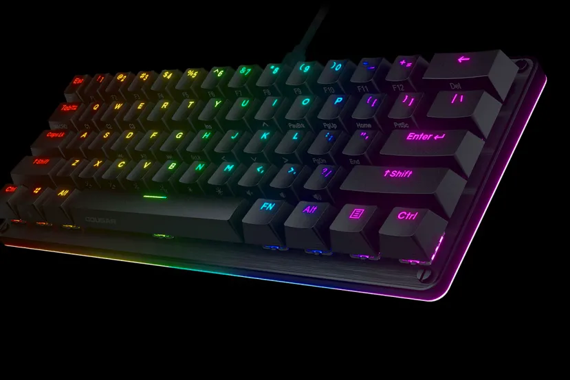 Los teclados mecánicos Cougar Puri Mini llegan en formato 60% con solo 61 teclas e iluminación RGB