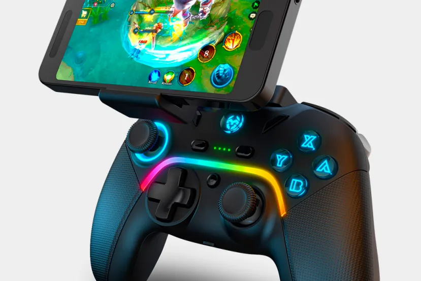 Mando Gamepad KROM Kayros - USB Tipo C · PC · Switch · Android · iOS · LED  · Negro