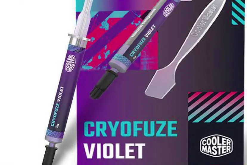 La pasta térmica Cooler Master CryoFuze Violet llega con una conductividad de 12,6W/mK y un llamativo color violeta