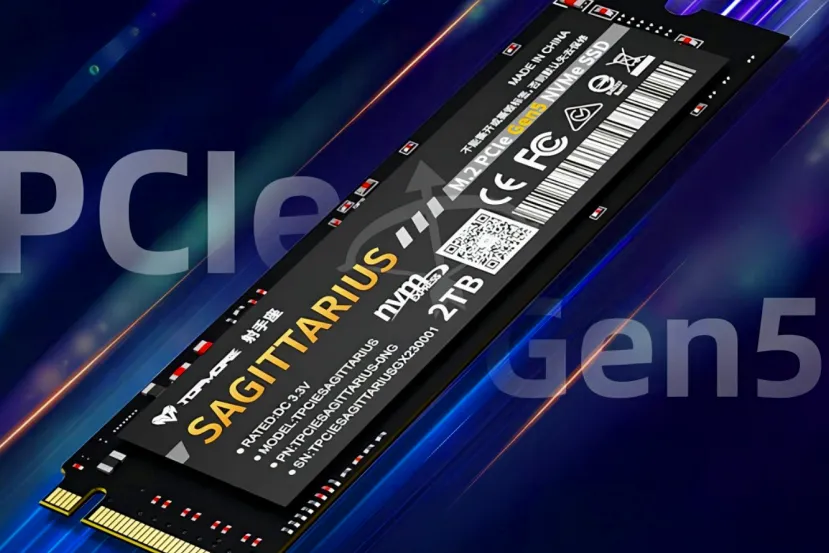 El SSD Topmore Sagittarius alcanza 10 GB/s gracias al PCI Express 5.0