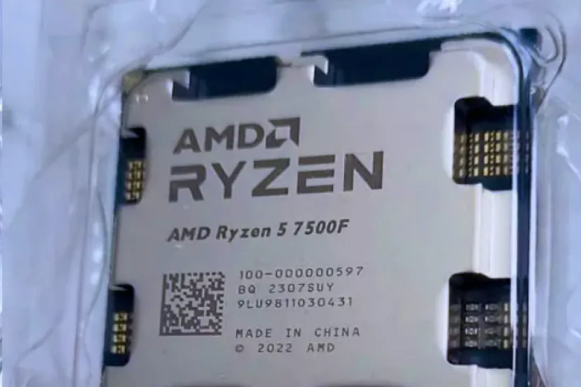 El AMD Ryzen 5 7500F sin gráficos integrados solo llegará a China