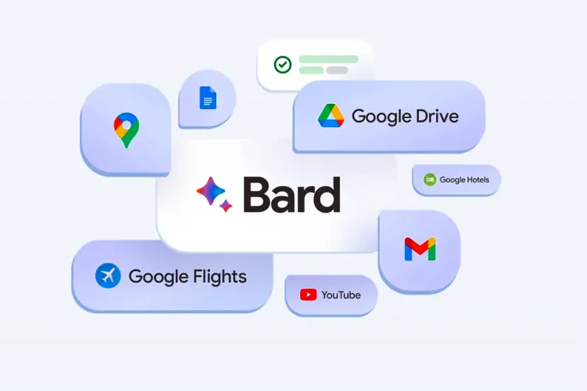 Bard presenta Extensions que permite integrarse en los servicios de Google como Gmail, Drive o Youtube
