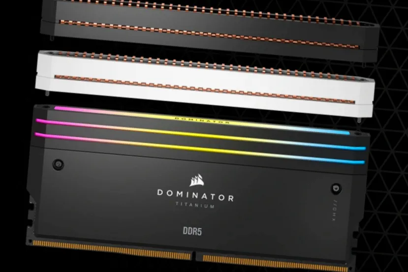 CORSAIR presenta las memorias DDR5 DOMINATOR TITANIUM hasta 192 GB a 8.000 MHz y con tapa personalizable