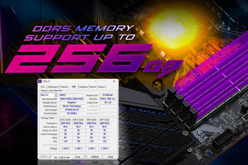 ASRock muestra una captura con el AMD Ryzen 8700G funcionando con 256 GB de memoria RAM