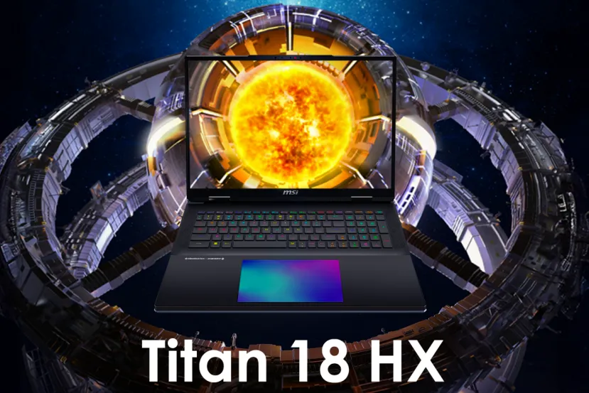 MSI muestra el Titan 18 HX, un portátil con 18 pulgadas, pantalla 4K a 120 Hz y 1.000 nits de brillo