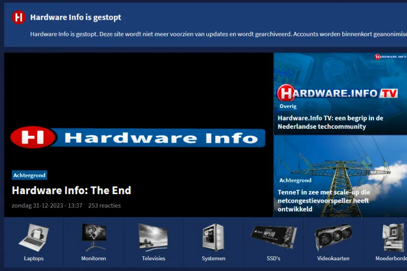 El sitio web holandés Hardware.info se despide en este 2024