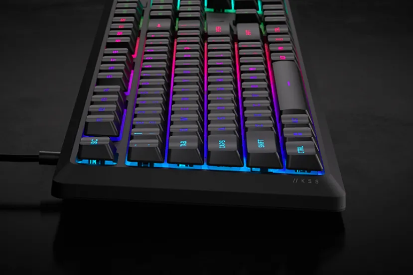 CORSAIR presenta el teclado para gamers K55 Core, con iluminación RGB de 10 zonas y teclas multimedia