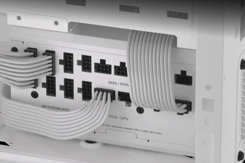 Nuevas fuentes Corsair RMx SHIFT con color blanco y conectores modulares en el lateral