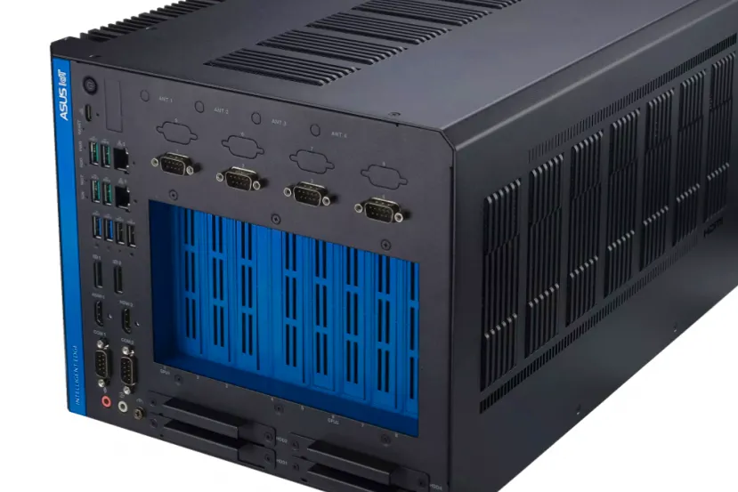 El ASUS IoT PE8000G es un pequeño sistema para edge computing con soporte para varias GPUs