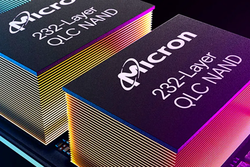 Micron ya fabrica a gran escala las primeras memorias NAND QLC de 232 capas