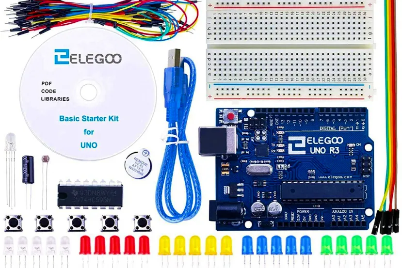 Los mejores precios Hoy en Amazon: Conjunto básico de iniciación a Arduino ELEGOO por 24,64, ratones, portátiles y más