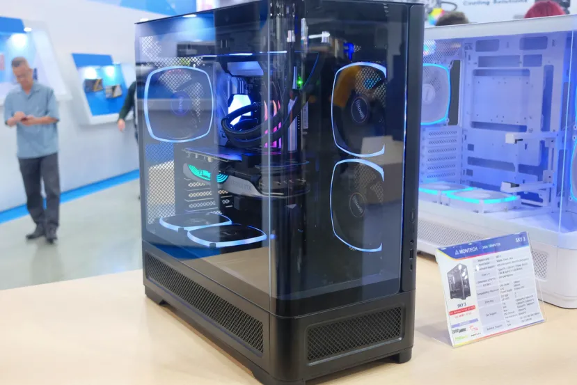 La MONTECH SKY 3 combina el diseño de cristal templado curvado con zonas de rejilla "mesh" para la refrigeración