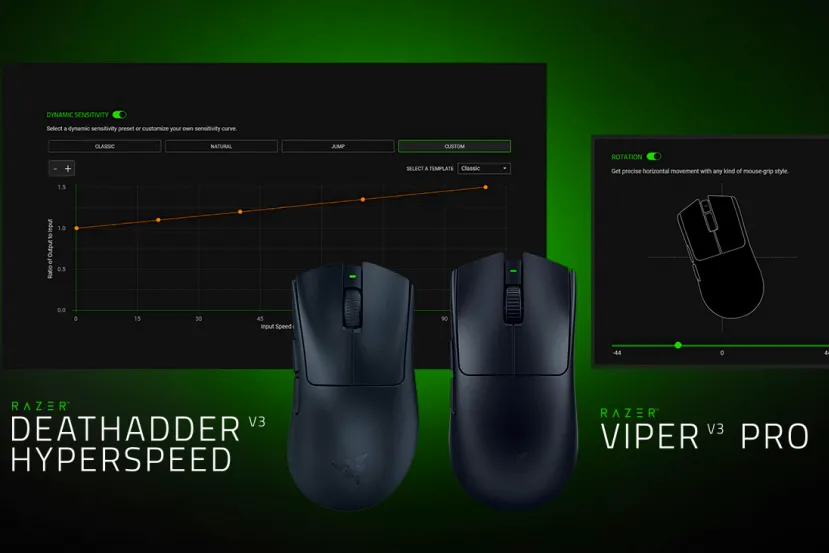 Razer añade las funciones de Inclinación y Sensibilidad Dinámica a dos de sus ratones para e-sport