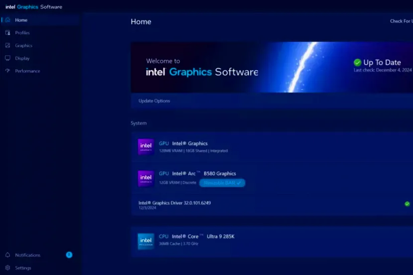 New Intel drivers that add compatibility with the Intel Arc B580 and include the new Intel Graphics Software