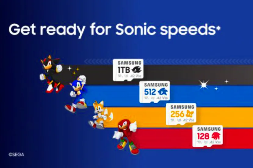 Samsung presenta las MicroSD Sonic The Hedgehog Pro PLUS con hasta 1 TB con iconos de los personajes del juego