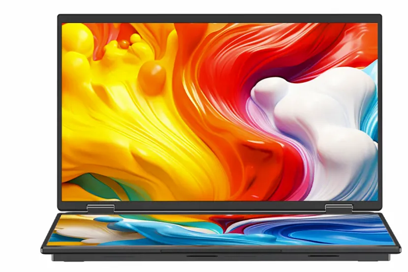 MinisForum lanza un curioso monitor portátil con dos pantallas de 15,6" enlazadas