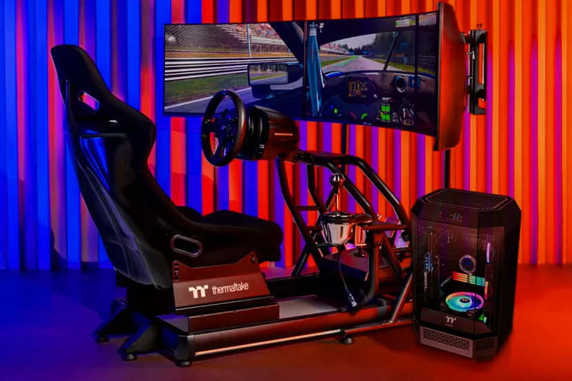 Thermaltake presenta un simulador de carreras con módulo de movimiento