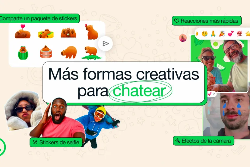 WhatsApp se actualiza para añadir fondos a las fotos y vídeos, selfies como sticker y reacciones más rápidas a los mensajes