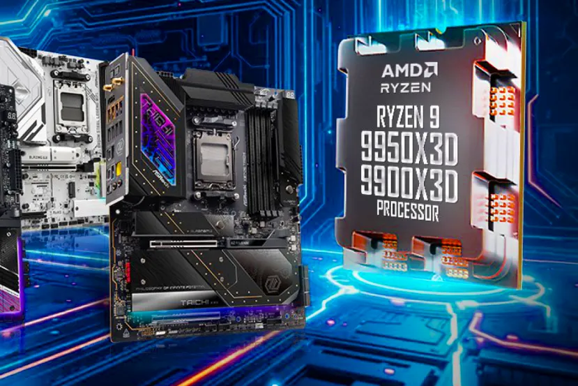 ASRock anuncia compatibilidad con los AMD Ryzen 9 9950X3D y 9900X3D en sus placas con socket AM5