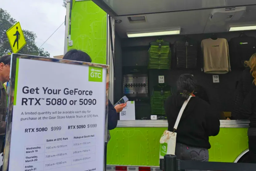 ¿Venta ambulante de RTX 5090 y RTX 5080? NVIDIA aprovecha el GTC 2025 para vender sus gráficas desde un camión