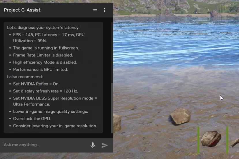 Ya está disponible NVIDIA Project G-Assist, el asistente de IA que te ayudará con los juegos